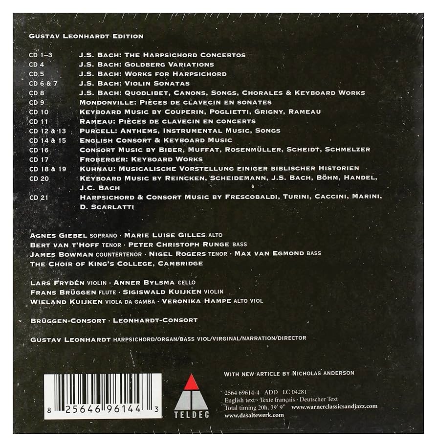 Amazon.co.jp: Gustav Leonhardt Edition: ミュージック